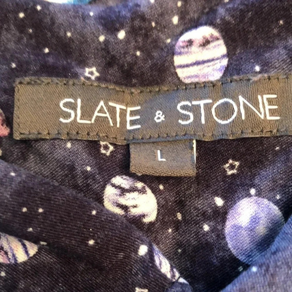 Slate & Stone Moon Solar Space Button Up Shirt Large - Picture 3 of 6